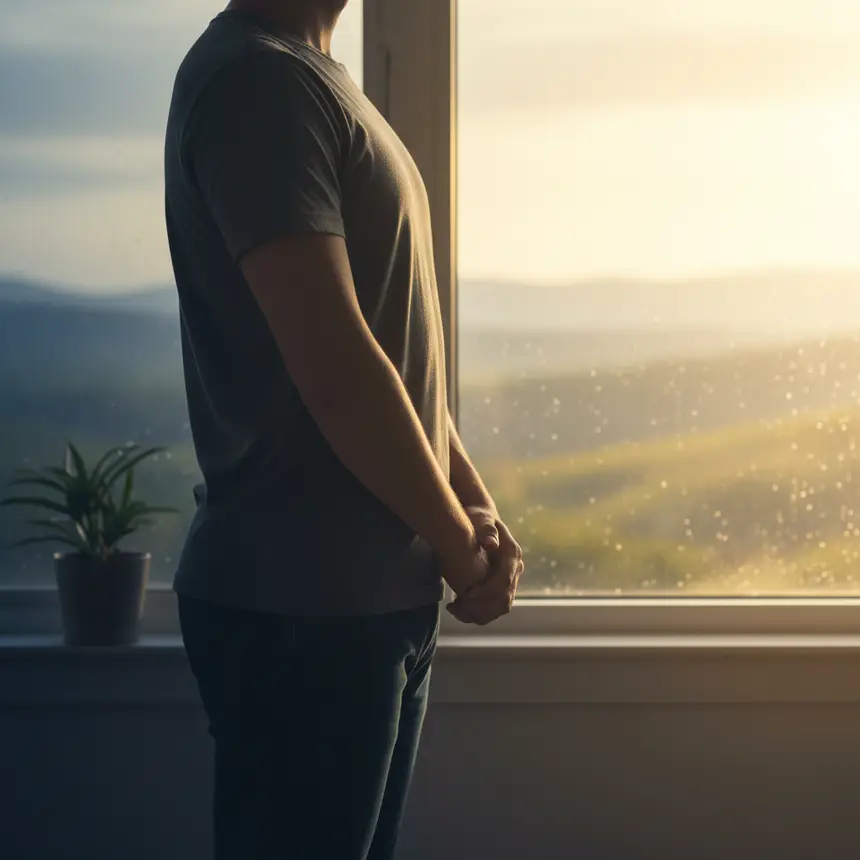 Thought shift, contemplation, serenity