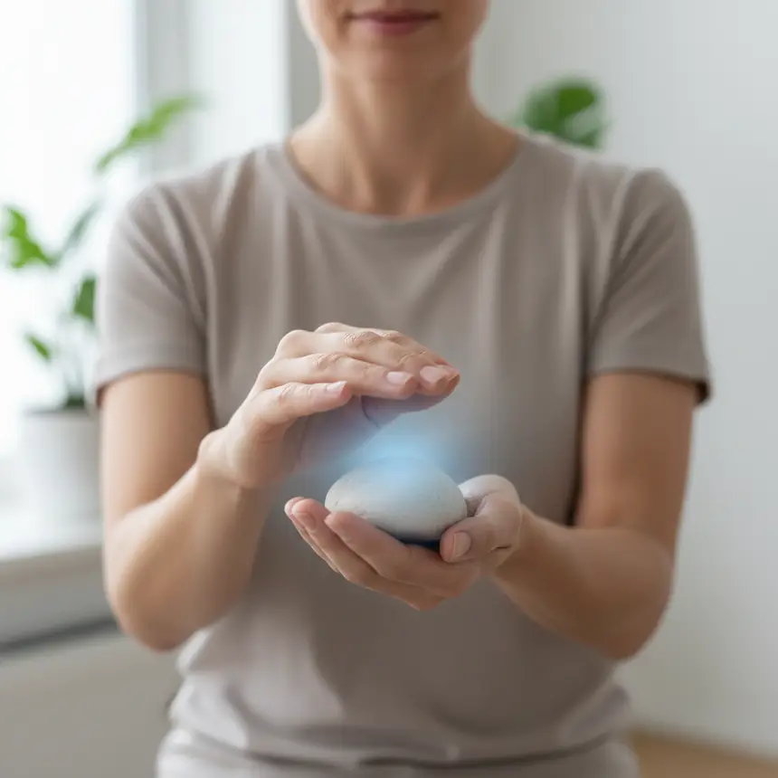 Meditation, peaceful hands, daily practice