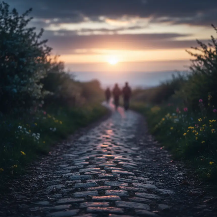 new beginning, hopeful path, growth