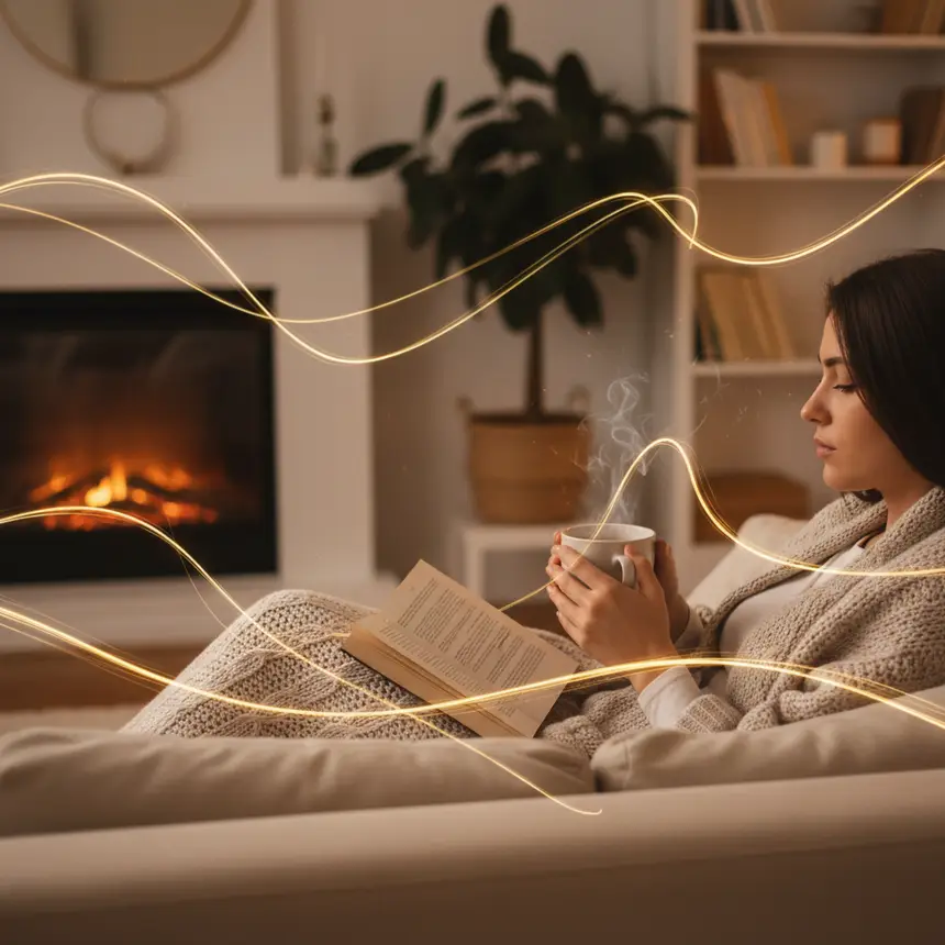 Cozy living room lighting